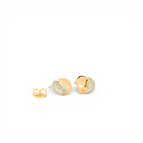 ARETES  ZIRCONIAS CON BAÑO DE ORO