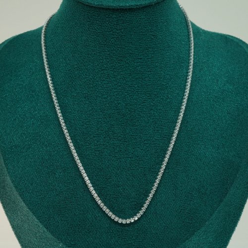 COLLAR ZIRCONIAS CON BAÑO DE RODIO
