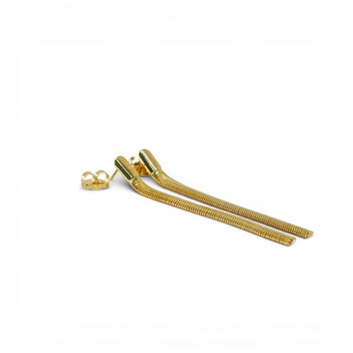 ARETES LISOS CON BAÑO DE ORO