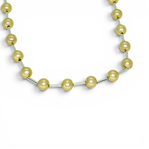 COLLAR CORTO BICOLOR CON BOLAS