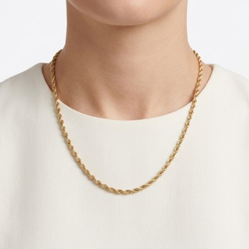 COLLAR CORTO CON BAÑO DE ORO