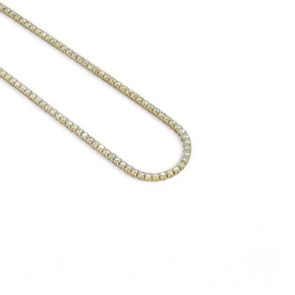 COLLAR CORTO ZIRCONIAS CON BAÑO DE ORO