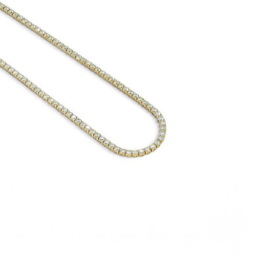 COLLAR CORTO ZIRCONIAS CON BAÑO DE ORO