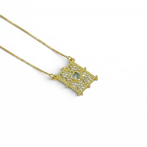COLLAR CRISTAL CON BAÑO DE ORO