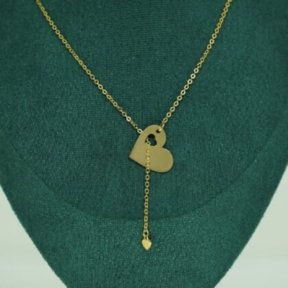 COLLAR LARGO LISO CON BAÑO DE ORO