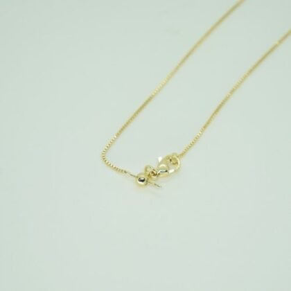 COLLAR LISO AJUSTABLE CON BAÑO DE ORO