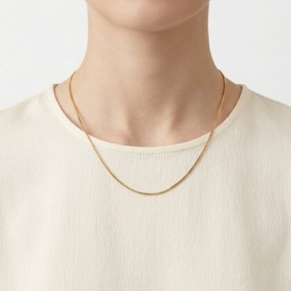COLLAR LISO AJUSTABLE CON BAÑO DE ORO