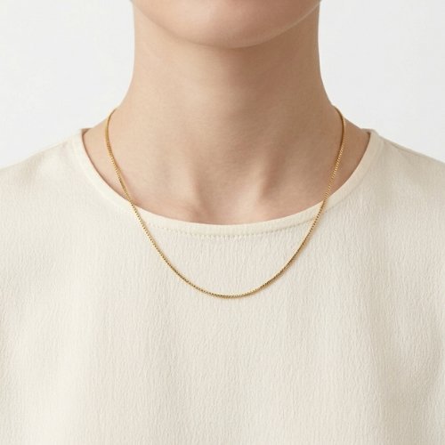 COLLAR LISO AJUSTABLE CON BAÑO DE ORO