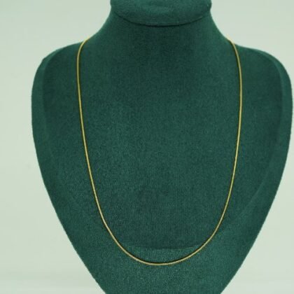 COLLAR LISO CON BAÑO DE ORO
