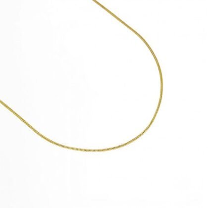 COLLAR LISO CON BAÑO DE ORO