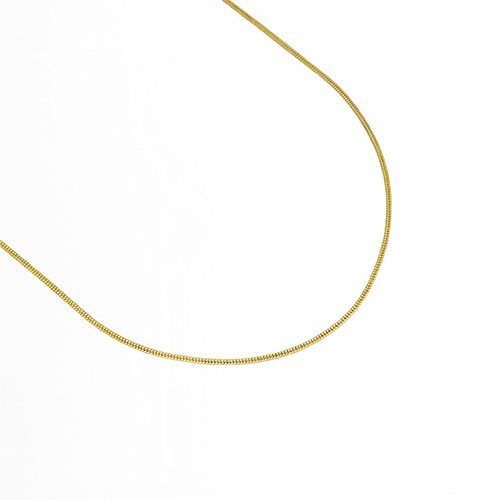 COLLAR LISO CON BAÑO DE ORO