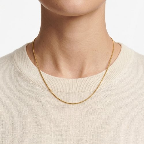 COLLAR LISO CON BAÑO DE ORO