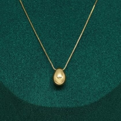 COLLAR LISO CON BAÑO DE ORO