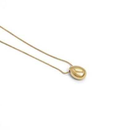 COLLAR LISO CON BAÑO DE ORO