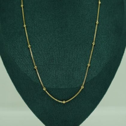 COLLAR LISO CON BAÑO DE ORO