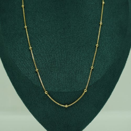 COLLAR LISO CON BAÑO DE ORO