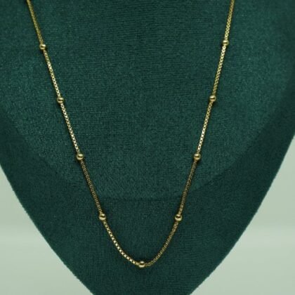 COLLAR LISO CON BAÑO DE ORO