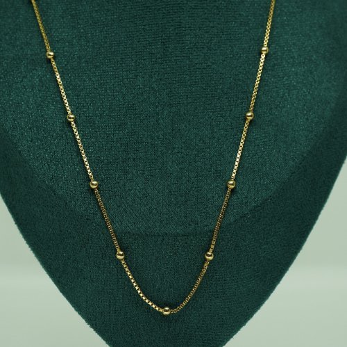 COLLAR LISO CON BAÑO DE ORO