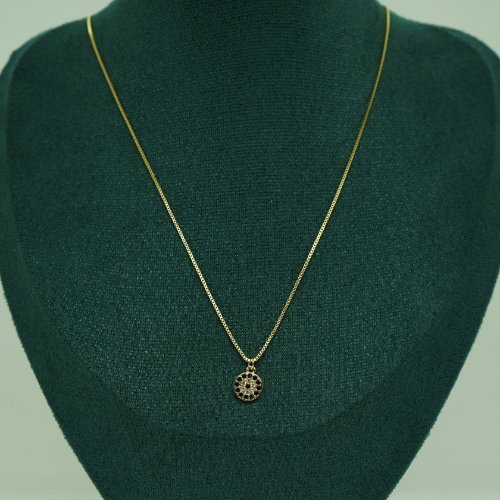 COLLAR LISO CON BAÑO DE ORO