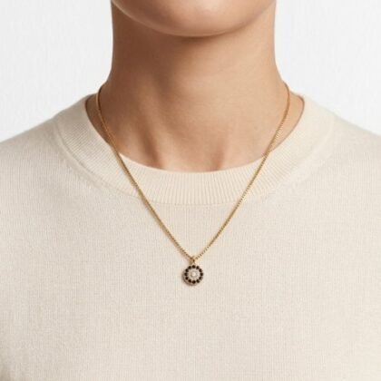 COLLAR LISO CON BAÑO DE ORO
