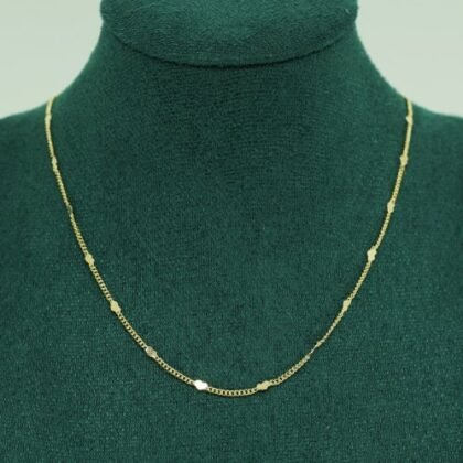 COLLAR LISO CON BAÑO DE ORO