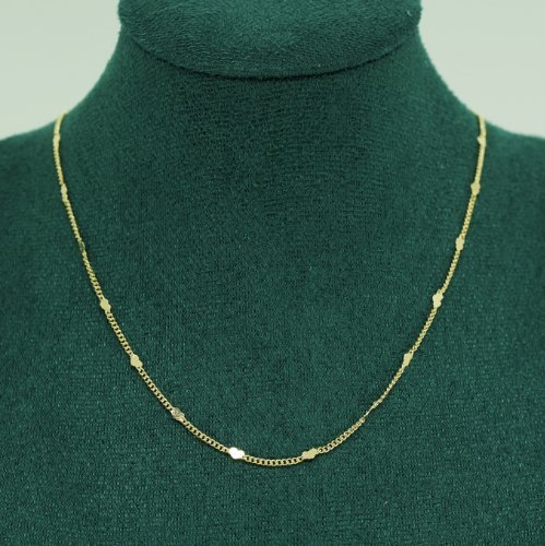 COLLAR LISO CON BAÑO DE ORO