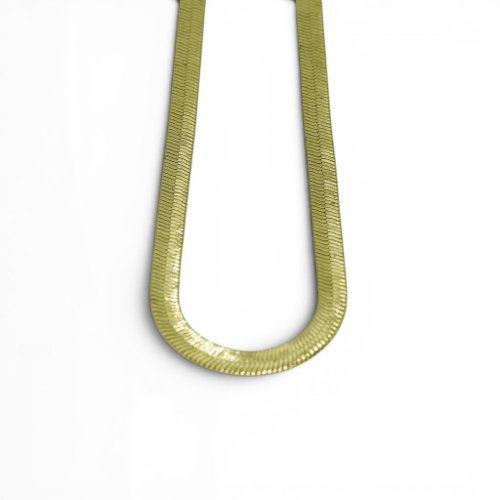 COLLAR LISO PLANO CON BAÑO DE ORO