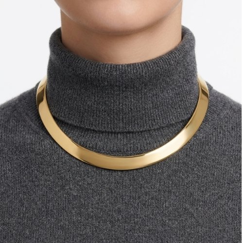 COLLAR TIPO CHOKER CON BAÑO DE ORO