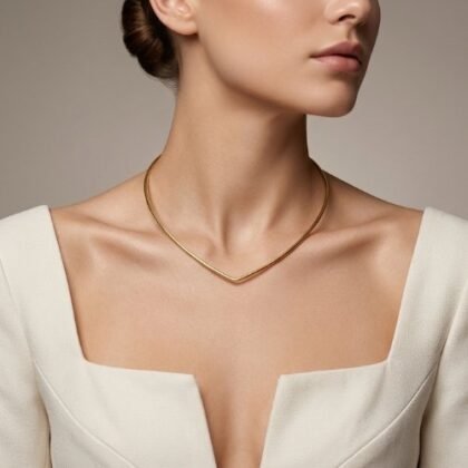 COLLAR TIPO CHOKER CON BAÑO DE ORO