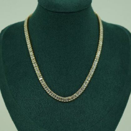 COLLAR ZIRCONIA CON BAÑO DE ORO