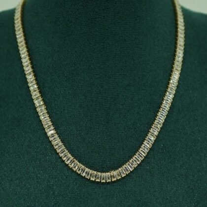 COLLAR ZIRCONIA CON BAÑO DE ORO