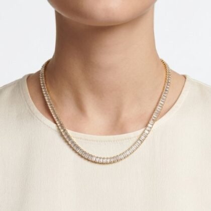COLLAR ZIRCONIA CON BAÑO DE ORO