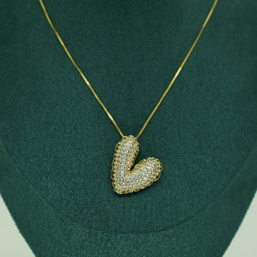 COLLAR ZIRCONIA CON BAÑO DE ORO
