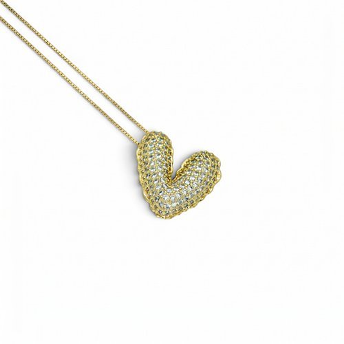 COLLAR ZIRCONIA CON BAÑO DE ORO