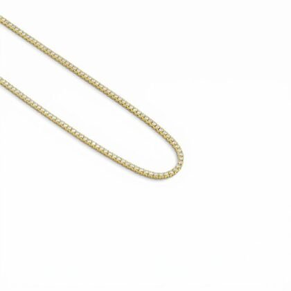 COLLAR ZIRCONIAS CON BAÑO DE ORO