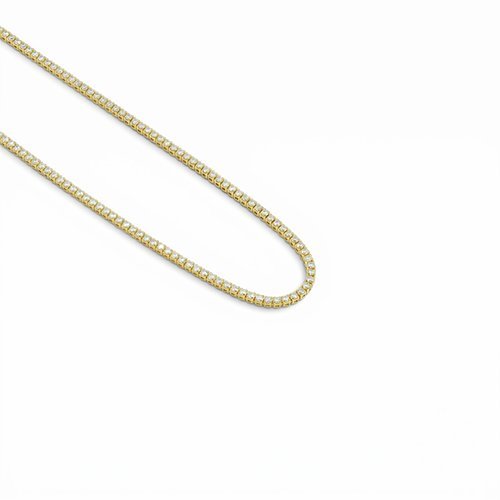 COLLAR ZIRCONIAS CON BAÑO DE ORO