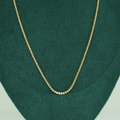 COLLAR ZIRCONIAS CON BAÑO DE ORO