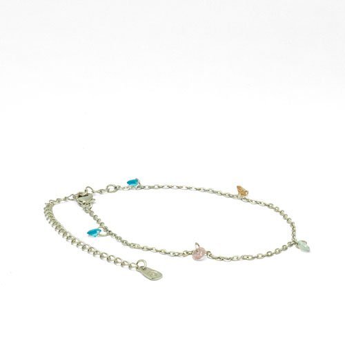 PULSERA CRISTALES CON BAÑO DE RODIO