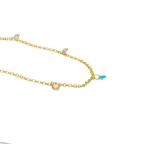 PULSERA LISA CRISTALES BAÑO DE RODIO