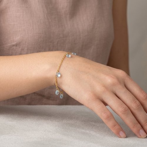 PULSERA LISA CRISTALES BAÑO DE RODIO