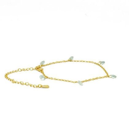 PULSERA LISA CRISTALES BAÑO DE RODIO