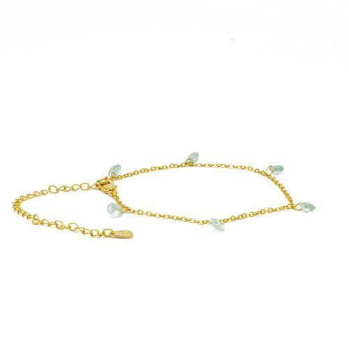 PULSERA LISA CRISTALES BAÑO DE RODIO